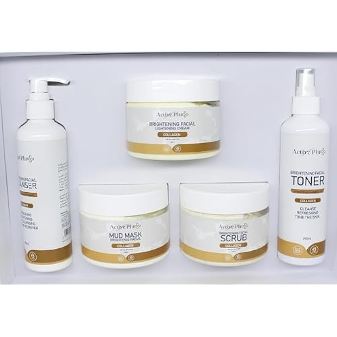Active Plu+ ACTIVE PLUS 5-IN-1 COLLAGEN FACIAL KIT  ANTI-AGING SKINCARE SET FOR FIRM & YOUTHFUL SKIN  CLEANSER, SCRUB, MASK, TONER & MOISTURIZER  FOR ALL SKIN TYPES - Image 4